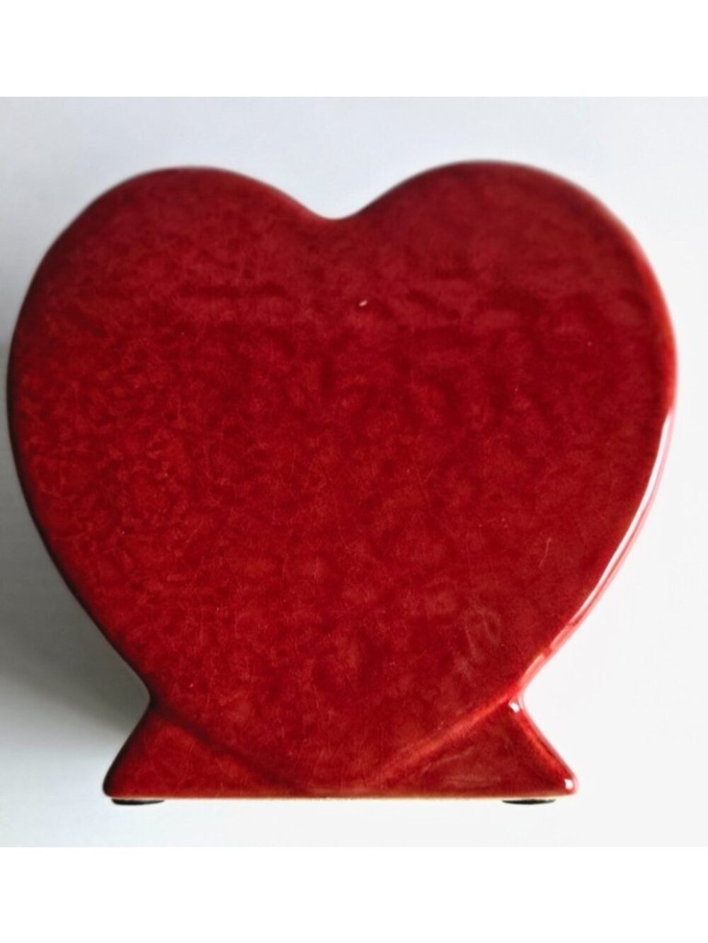 Valentines Day, Anniversary Red Heart Ceramic Planter Vase 5 inches